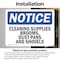 Signmission Cleaning Supplies Brooms Dust Pans And Shovels, 10 in W x Rectangle, Vinyl Decal OS-2PACK-NS-D-710-L-10650 - alternate 2